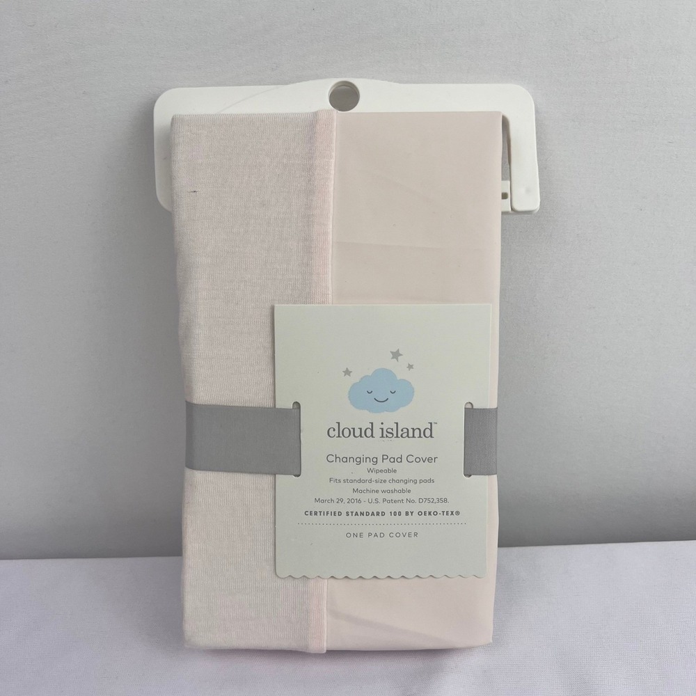 Cloud Island Pink Wipeable Changing Pad Cover Standard Size Bamboo Rayon Blend
